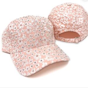 Floral Pink Baseball Cap by Jacqueline Kent